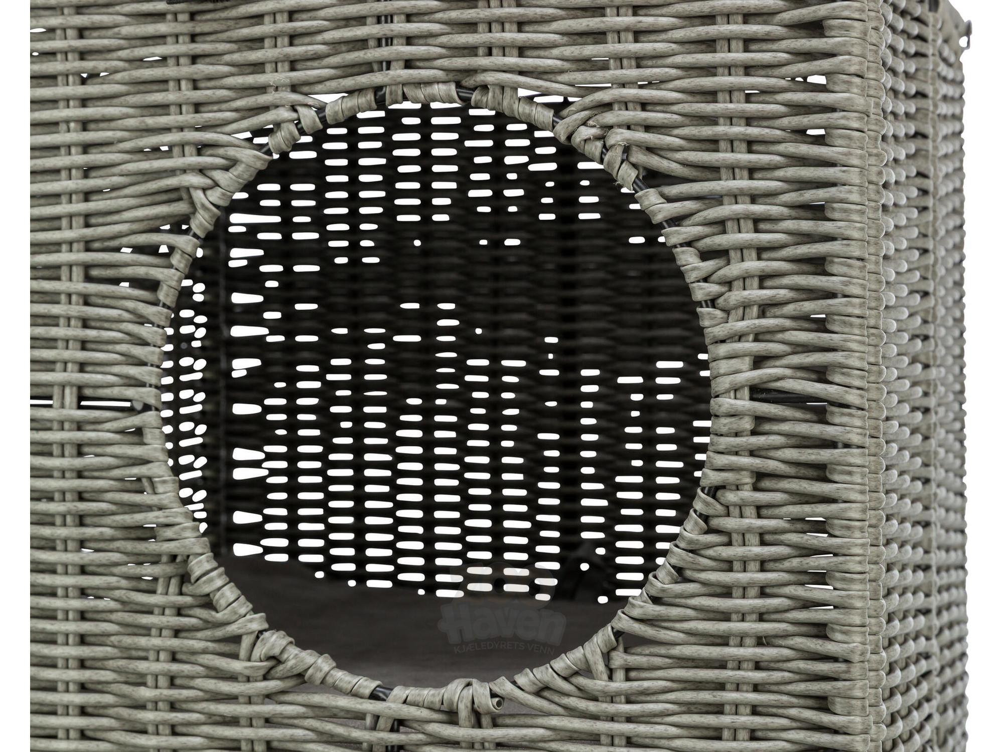 Kattemøbel Utemøbel i Polyrattan 37 x 35 x 57 cm – Grå