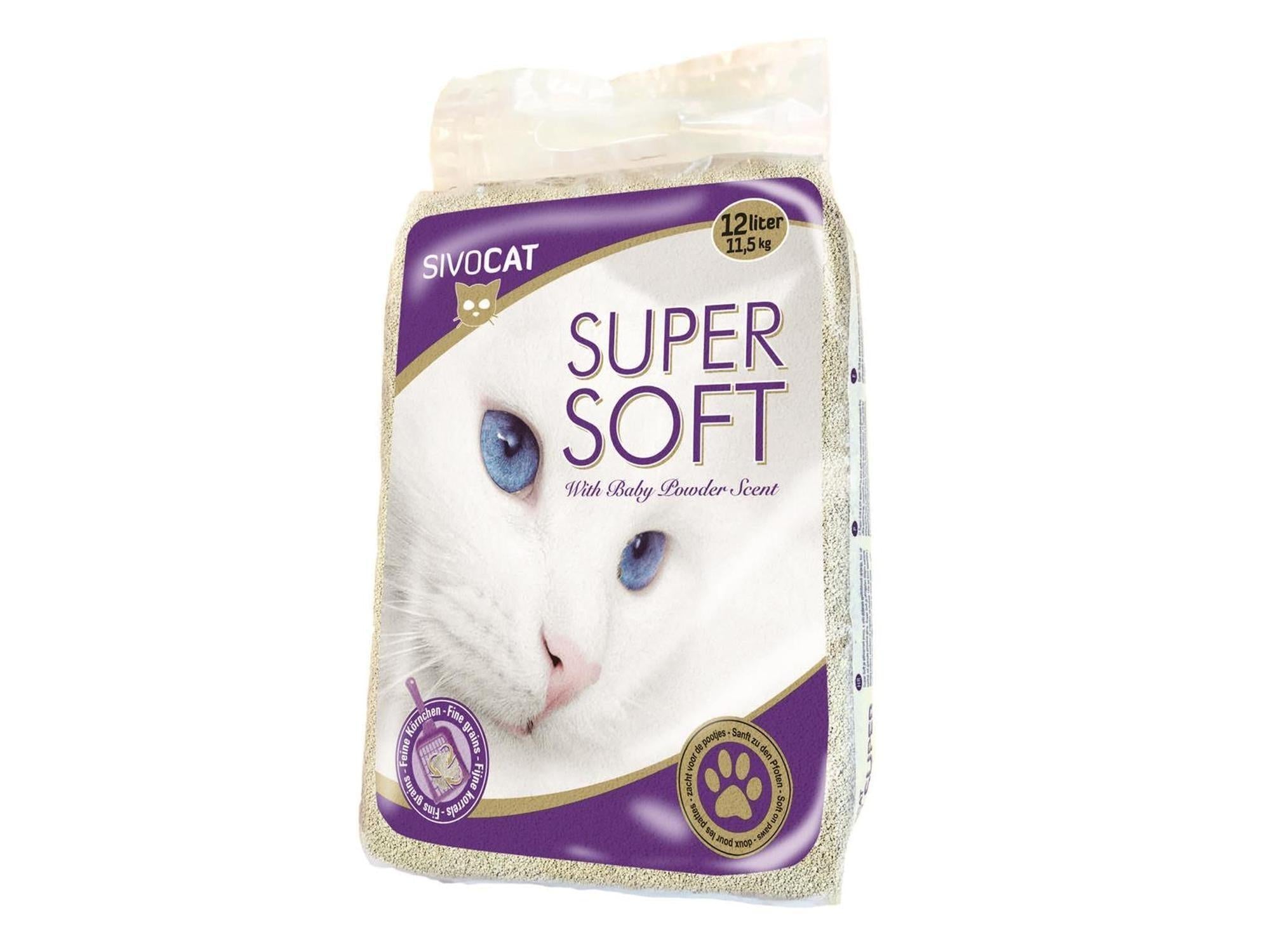 Sivocat Super Soft kattesand med baby powder duft 12kg