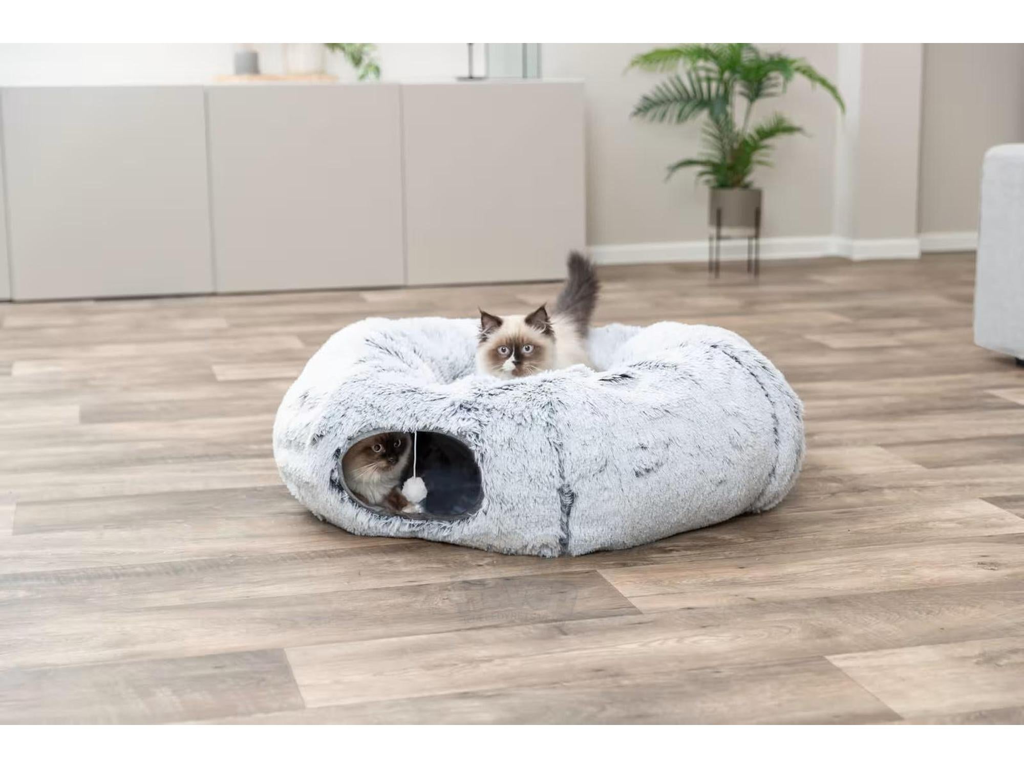 Kattetunnel/Seng Harvey Grå Ø25x160cm – Kombinert lek og hvileplass