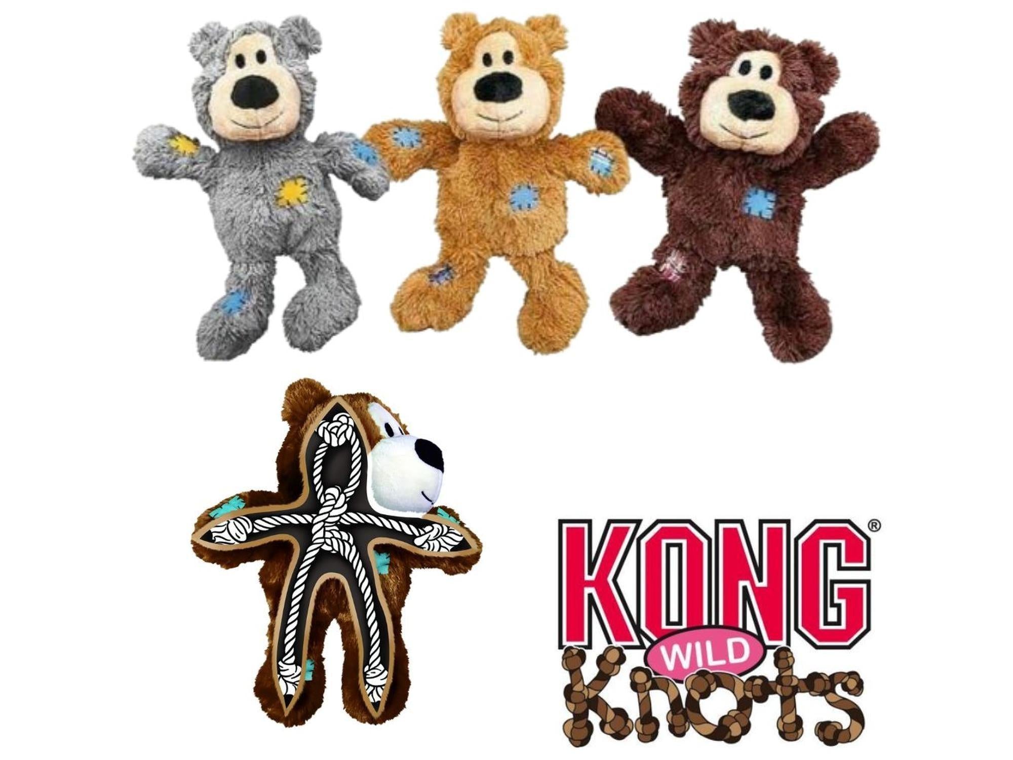 Kong Wild Knots Bear plysj bjorn lekety til hund