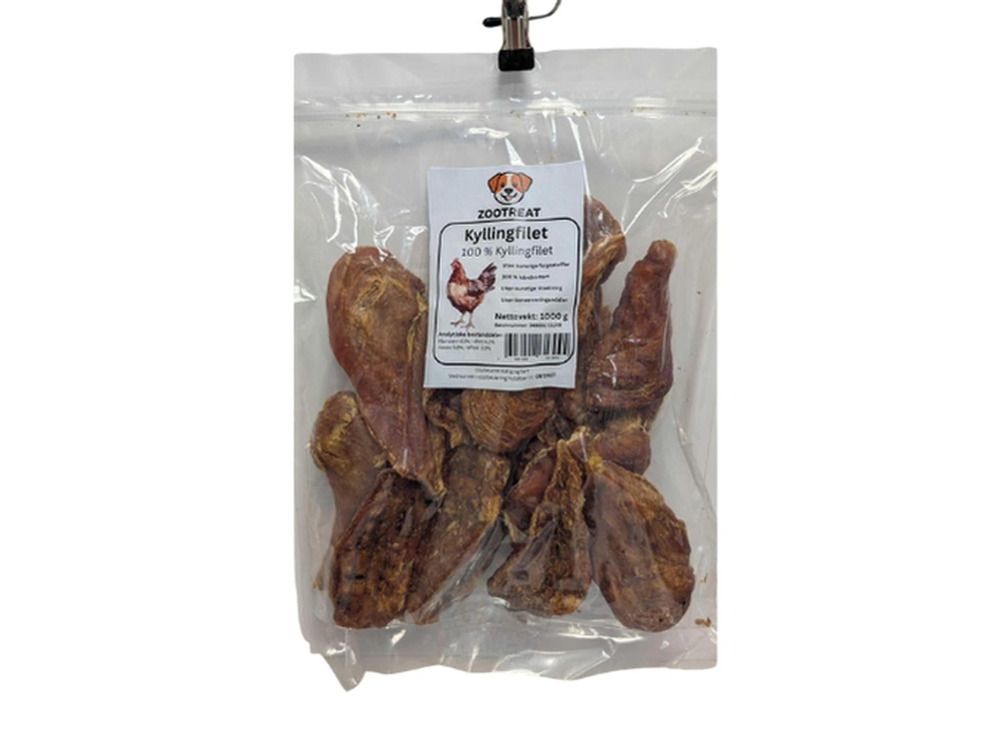 Kyllingfilet Tørket til Hund 500 - 1000 g