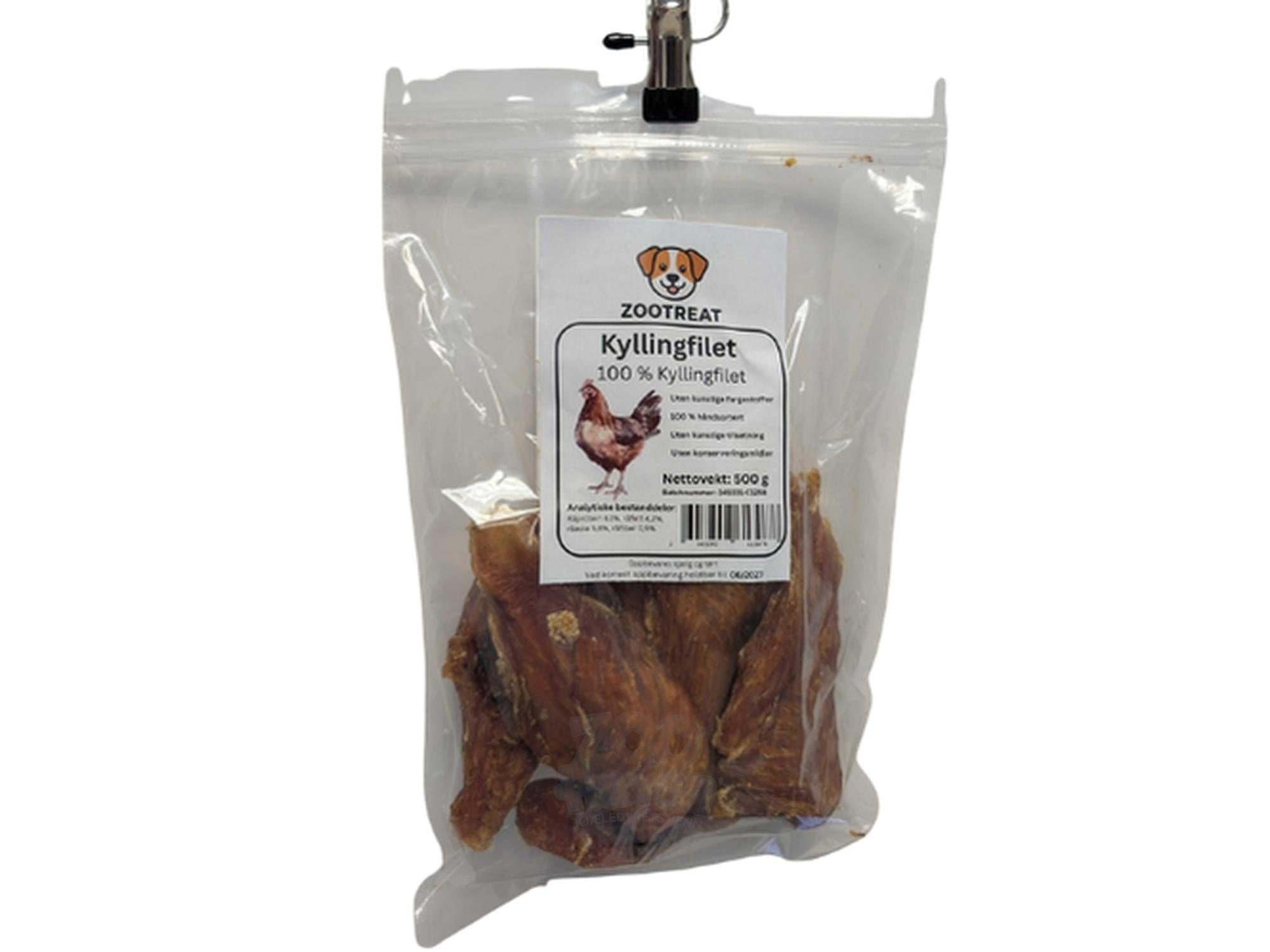 Kyllingfilet Tørket til Hund 500 - 1000 g