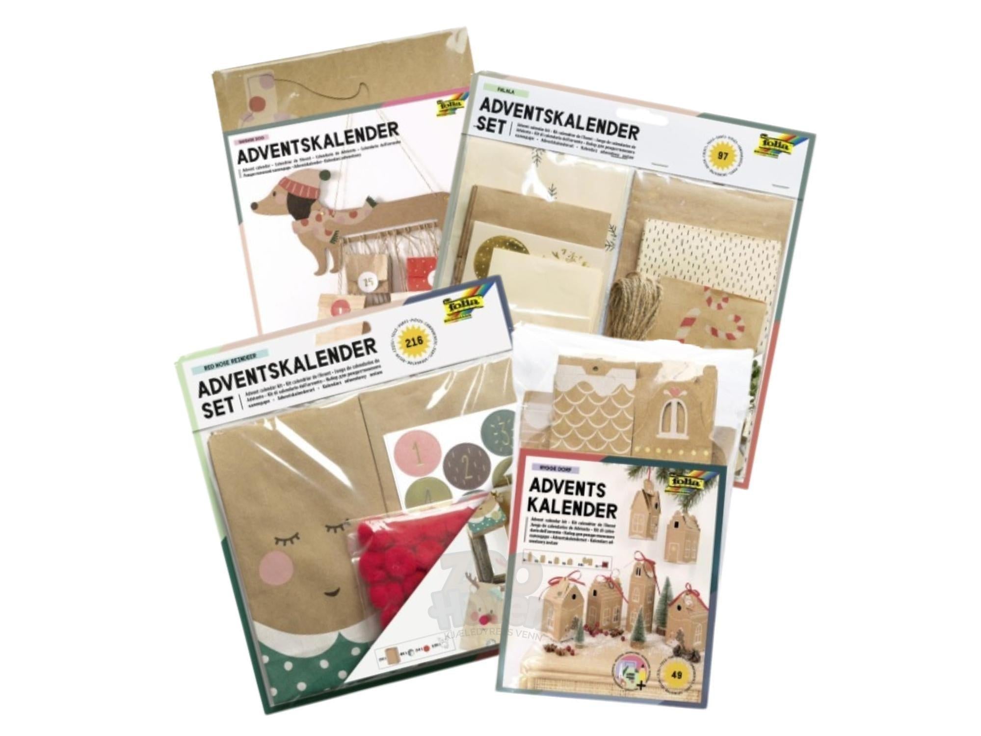 Folia Lag din egen pakkekalender DIY julekalender 4 varianter
