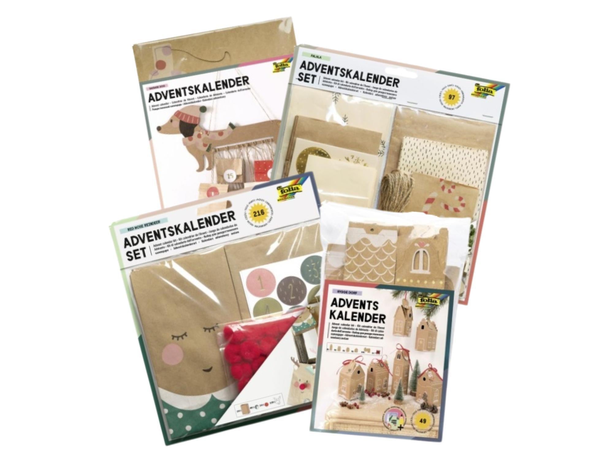 Folia Lag din egen pakkekalender DIY julekalender 4 varianter