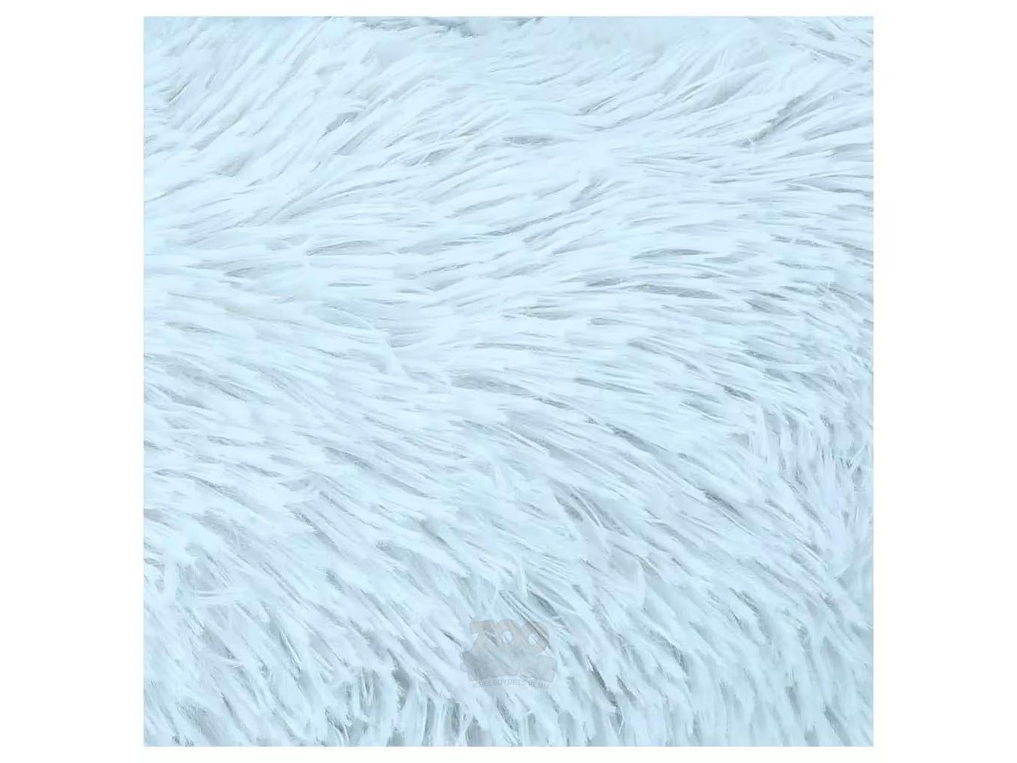 Nærbilde av Let's Sleep Donut antistress seng i lysegrå, med mykt, fluffy materiale.