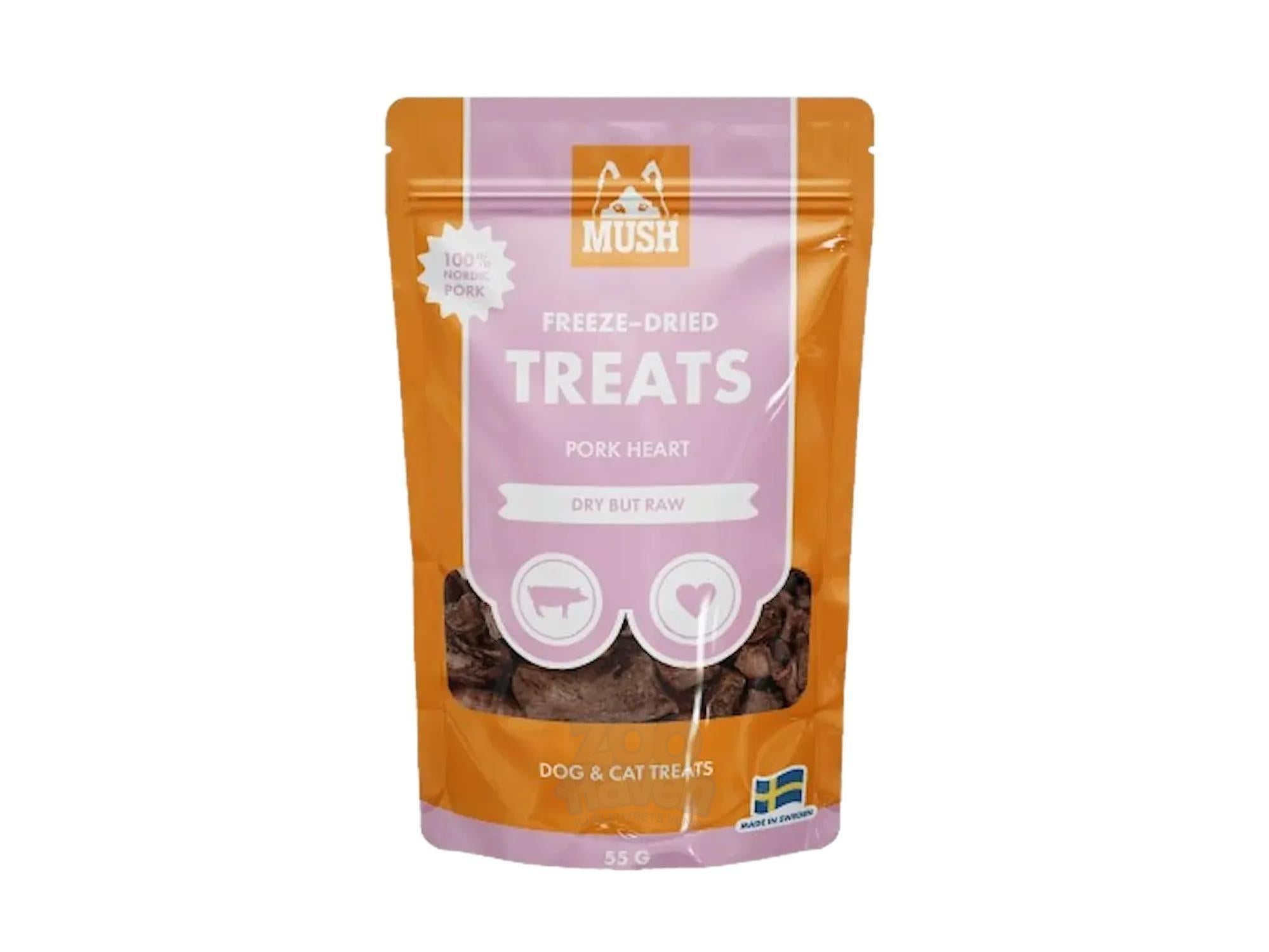 MUSH Freeze Dried Treats 100% svinehjerte