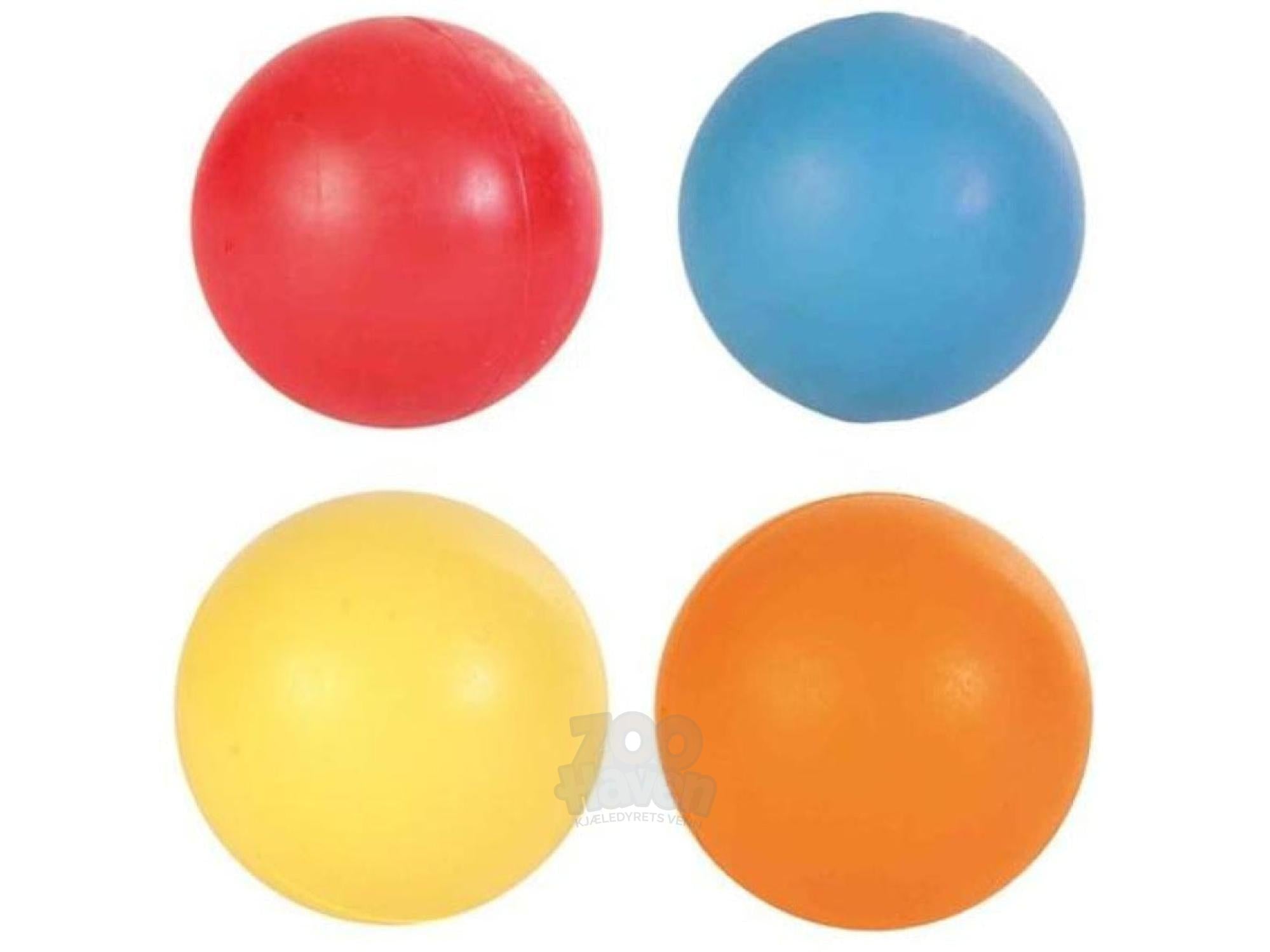 Massiv Gummiball Medium 6,5 cm – Hundeleke i Naturlig Gummi