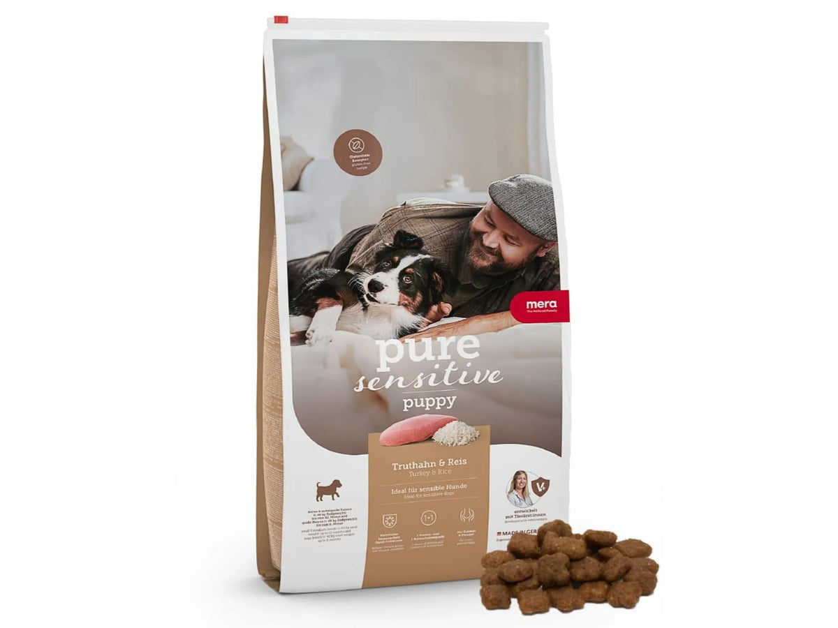 Mera pure sensitive Puppy Kalkun & Ris – glutenfritt valpefôr 1 kg
