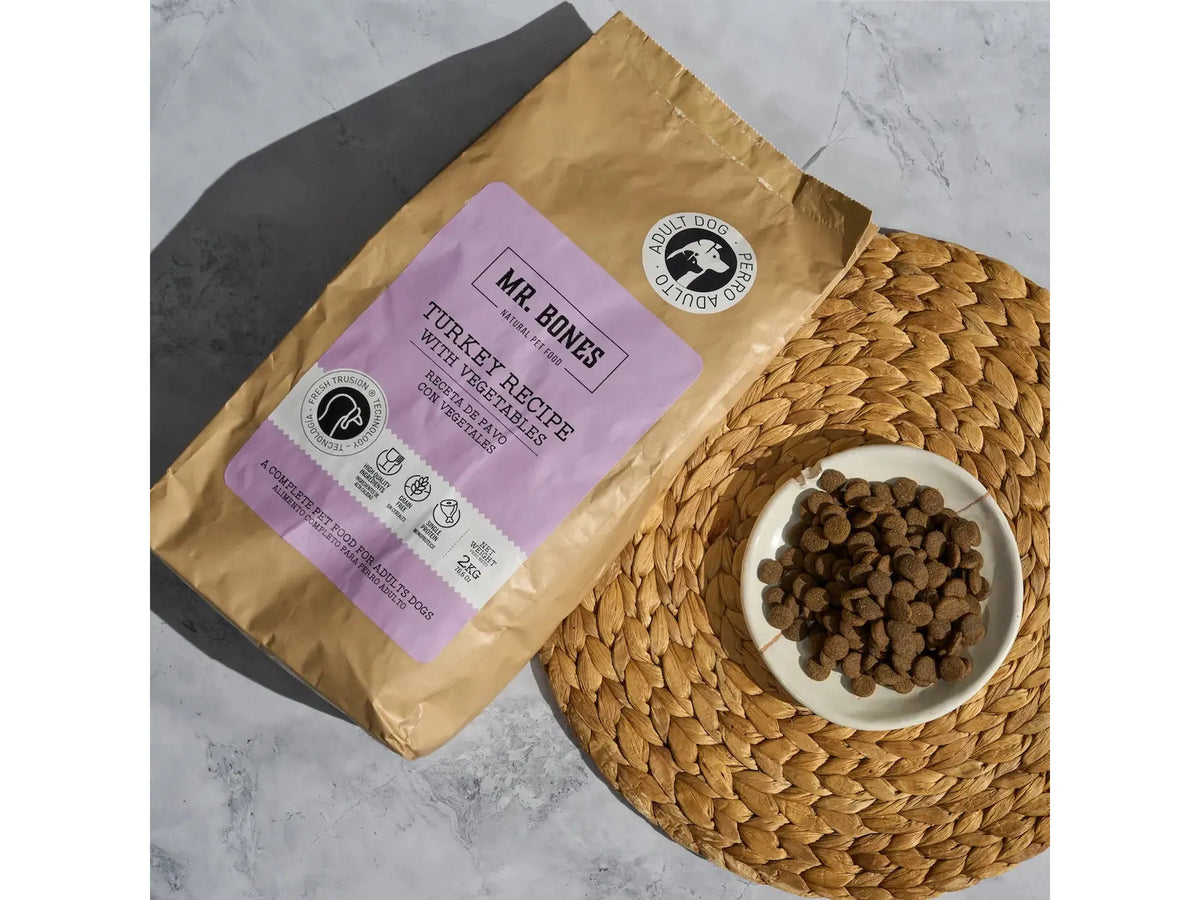 Mr. Bones Freshtrusion Kalkun – kornfritt tørrfôr til hund, 2 kg