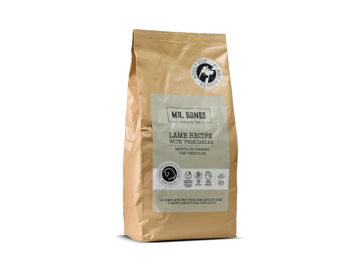 Mr. Bones Freshtrusion Lam – kornfritt tørrfôr til hund, 2 kg