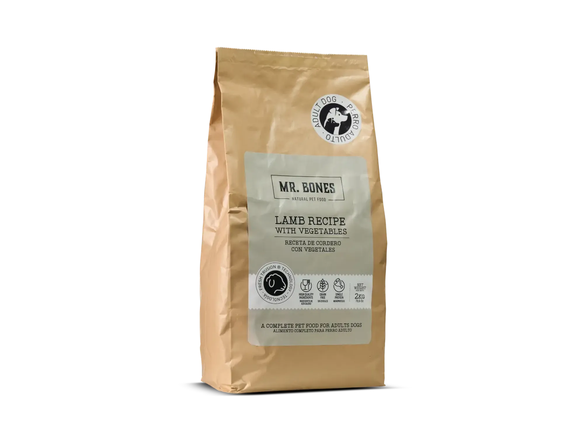 Mr. Bones Freshtrusion Lam – kornfritt tørrfôr til hund, 2 kg