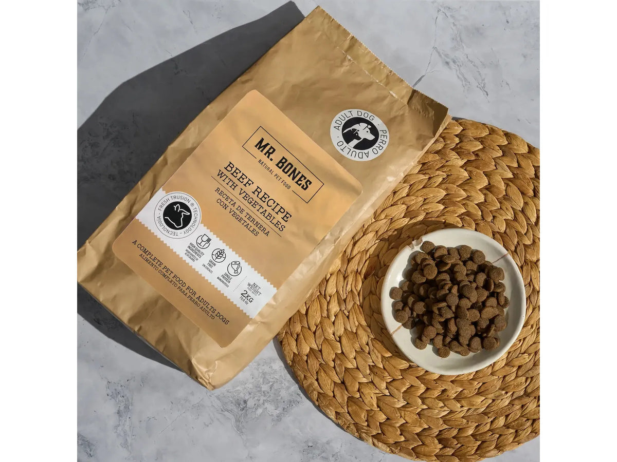 Mr. Bones Freshtrusion Storfe – kornfritt tørrfôr til hund, 2 kg
