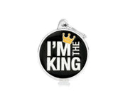 MyFamily Charms I'm the King ID-brikke til hund og katt – graverbar navnebrikke