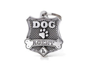 MyFamily Bronx Agent Badge ID-brikke til hund og katt – graverbar navnebrikke