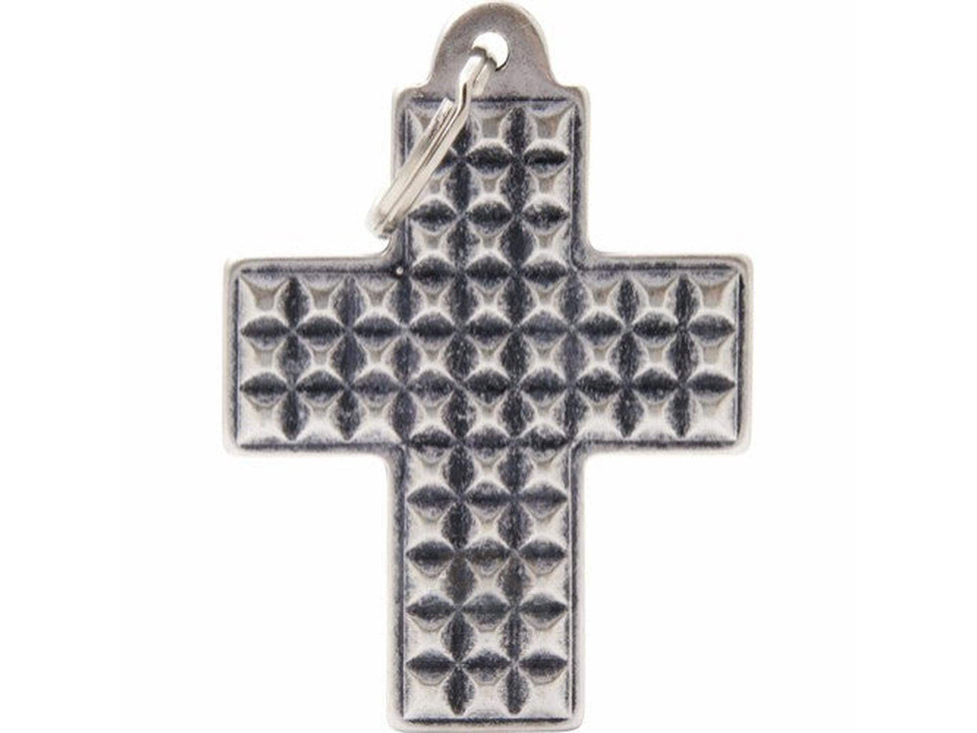 MyFamily Bronx Studs med kors XL ID-brikke til hund og katt – graverbar navnebrikke