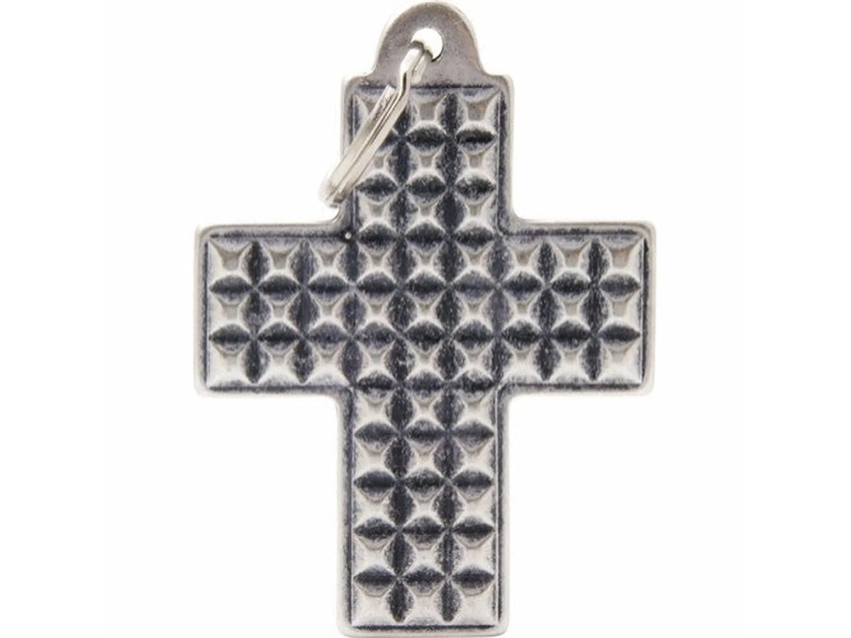 MyFamily Bronx Studs med kors XL ID-brikke til hund og katt – graverbar navnebrikke