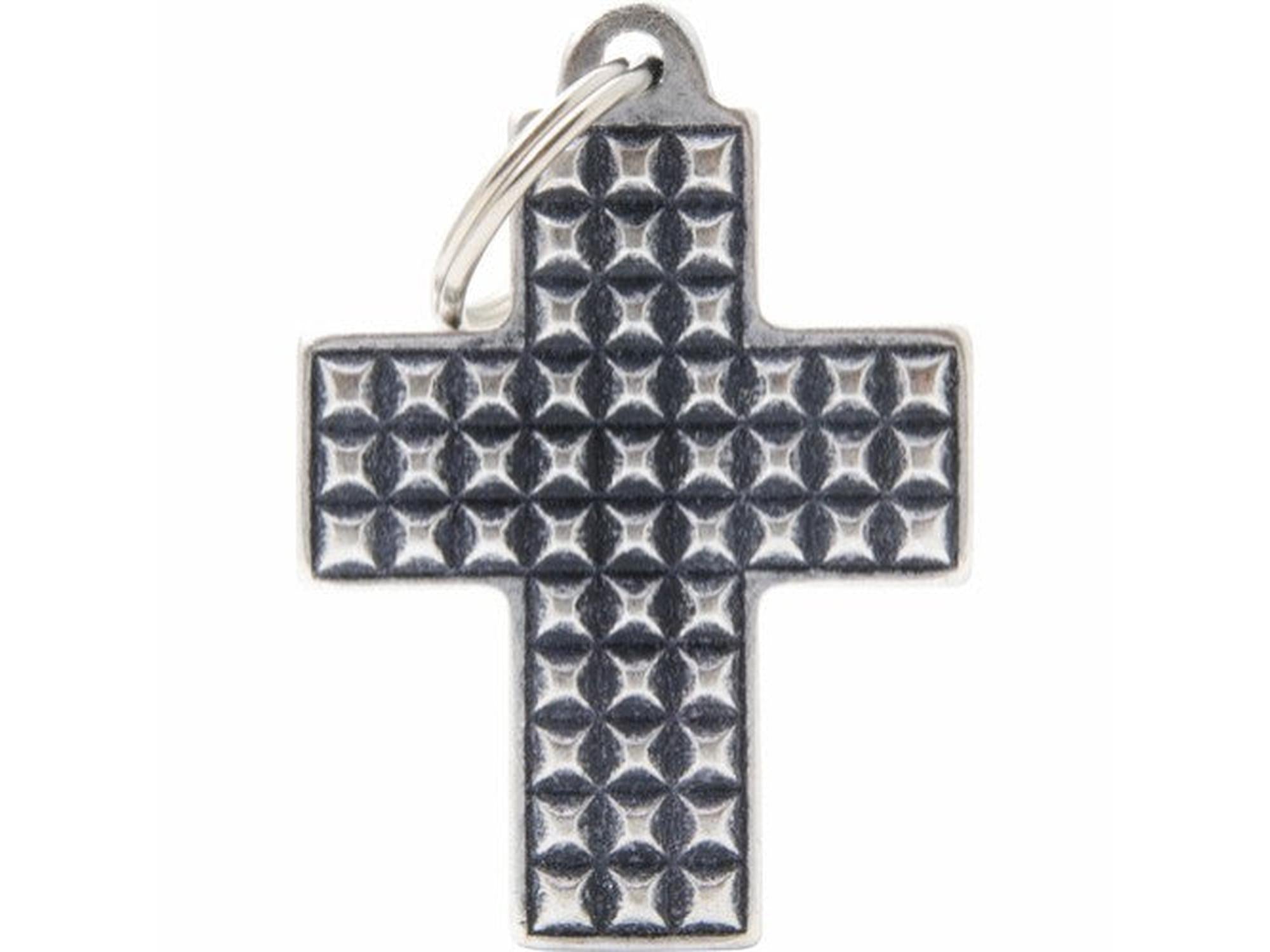 MyFamily Bronx Studs med kors ID-brikke til hund og katt – graverbar navnebrikke