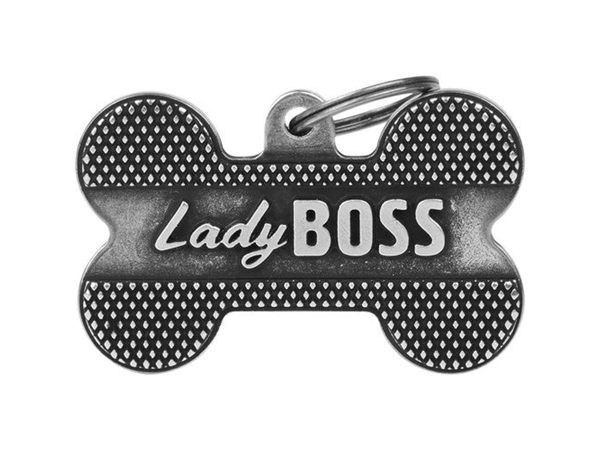 MyFamily Bronx Lady Boss ID-brikke til hund og katt – graverbar navnebrikke