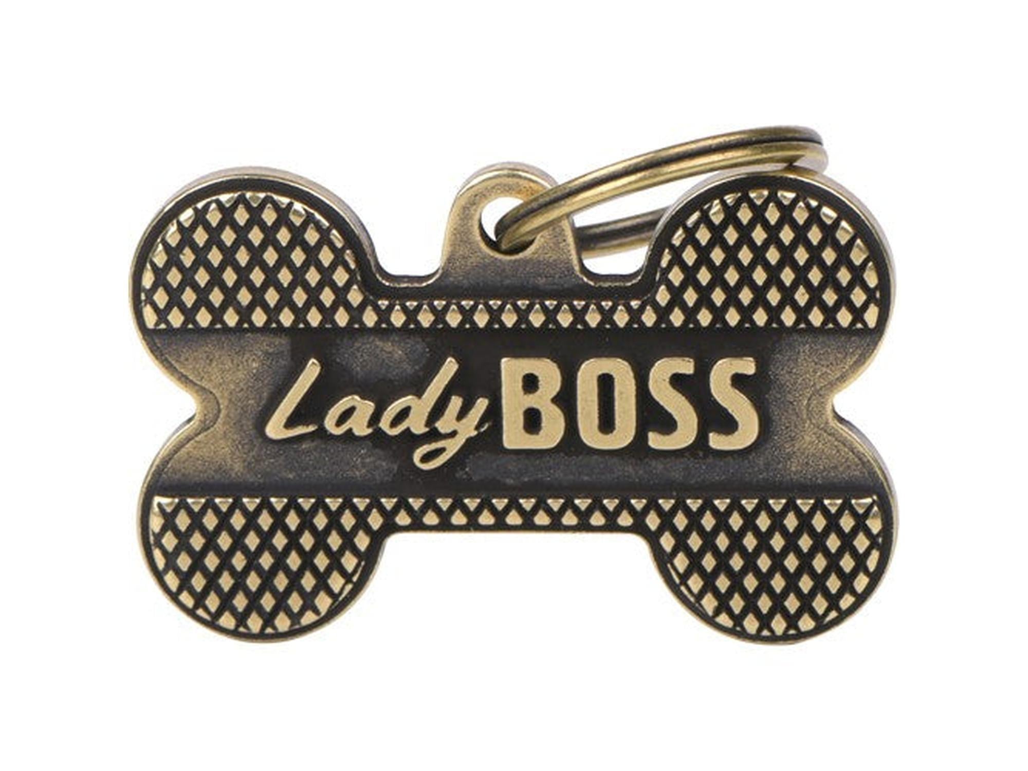 MyFamily Bronx Lady Boss ID-brikke til hund og katt – graverbar navnebrikke