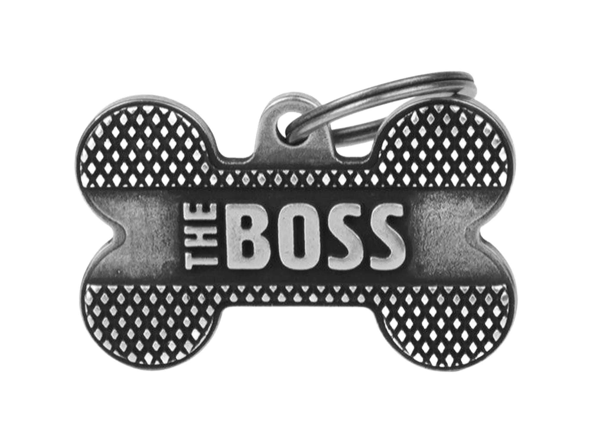 MyFamily Bronx The Boss ID-brikke til hund og katt – graverbar navnebrikke