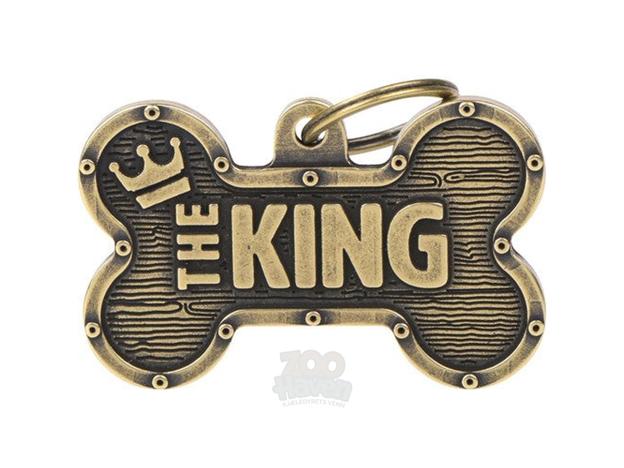 MyFamily Bronx The King ID-brikke til hund og katt – graverbar navnebrikke