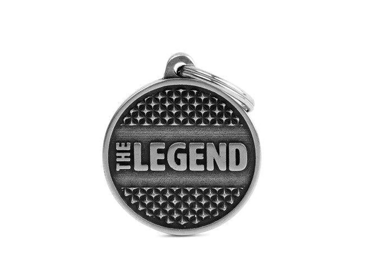 MyFamily Bronx The Legend stor ID-brikke til hund og katt – graverbar navnebrikke
