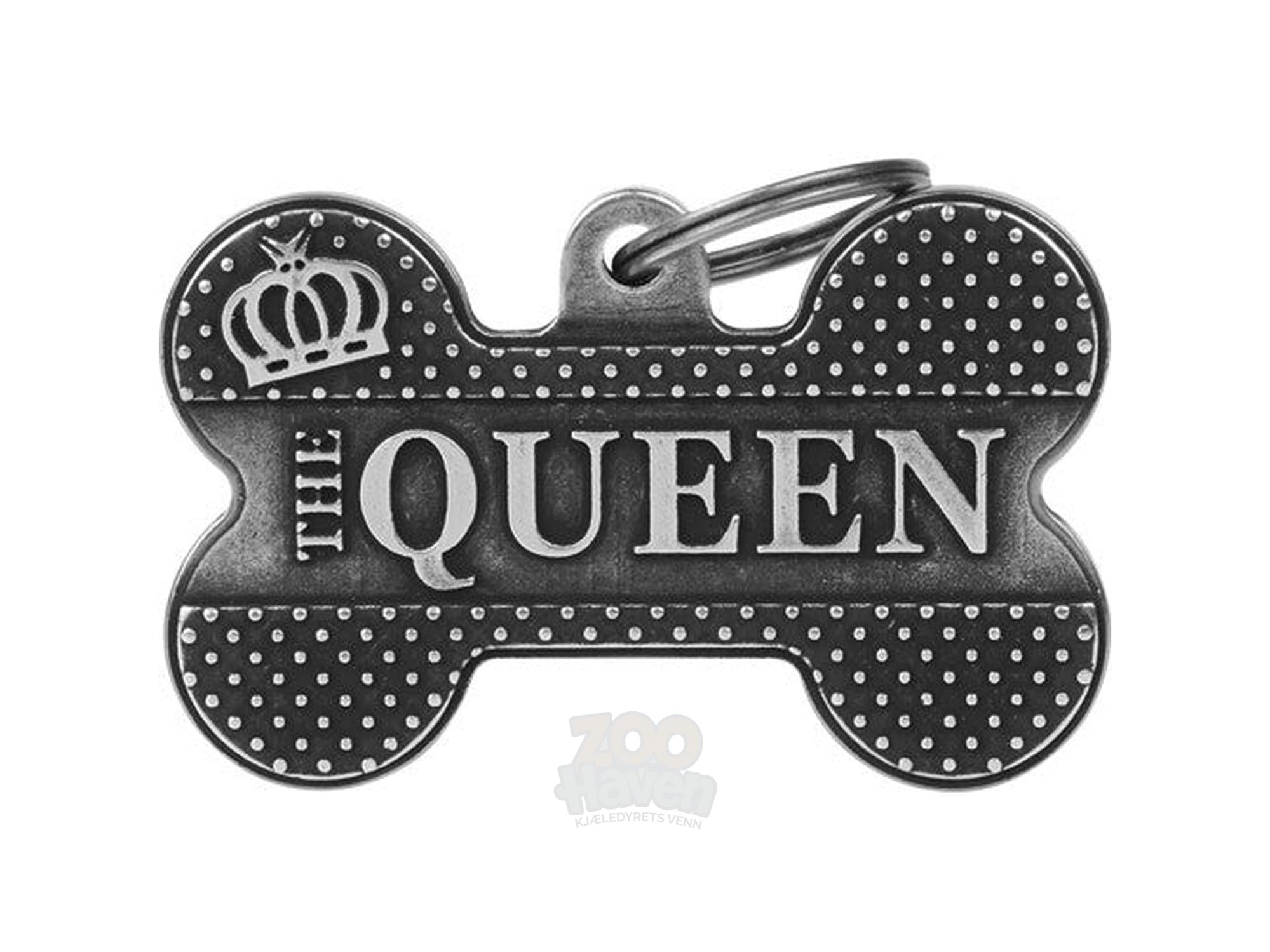 MyFamily Bronx Queen ID-brikke til hund og katt – graverbar navnebrikke