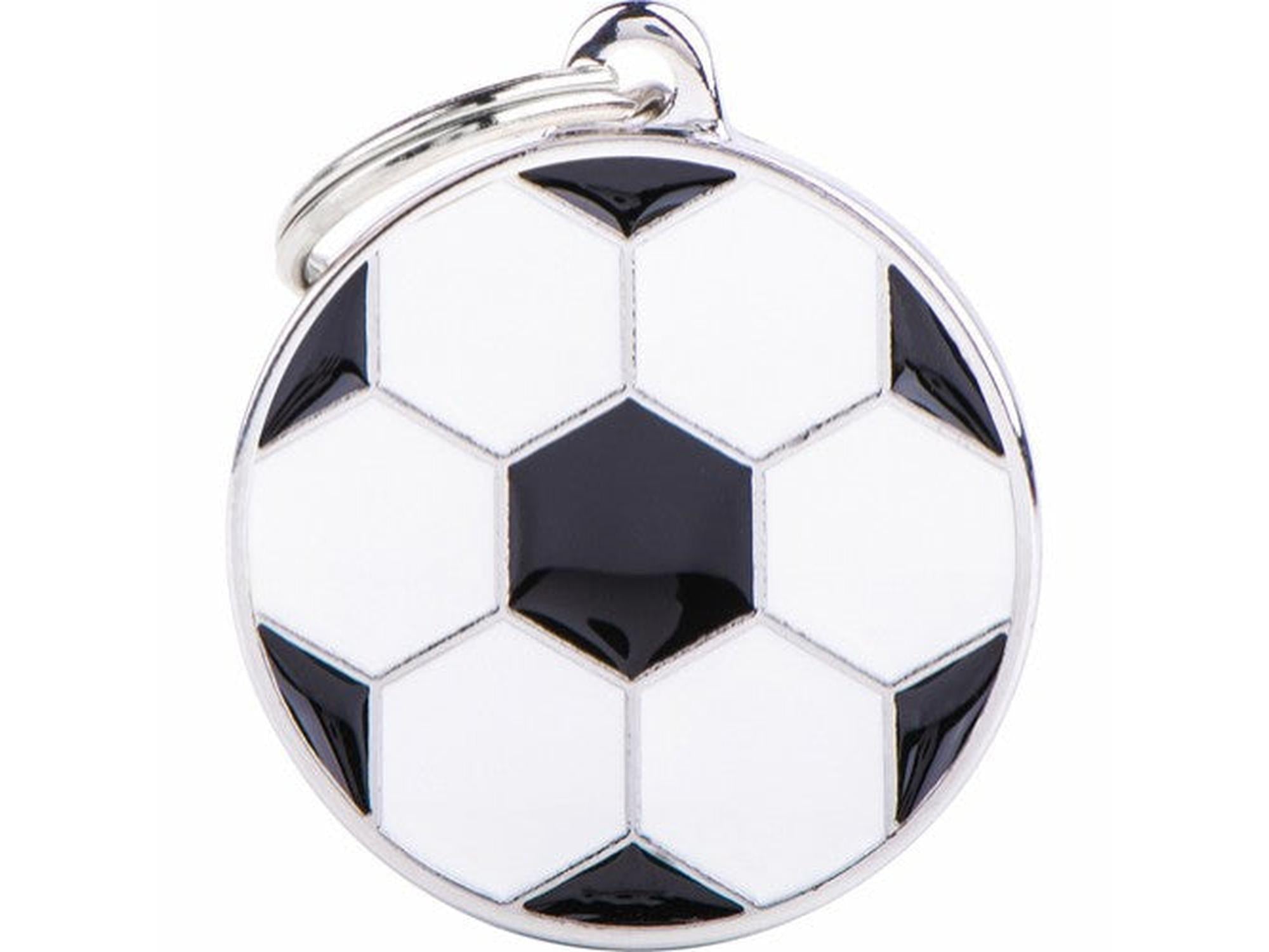 MyFamily Charms Fotball ID-brikke til hund og katt – graverbar navnebrikke