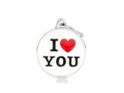 MyFamily Charms I Love You ID-brikke til hund og katt – graverbar navnebrikke