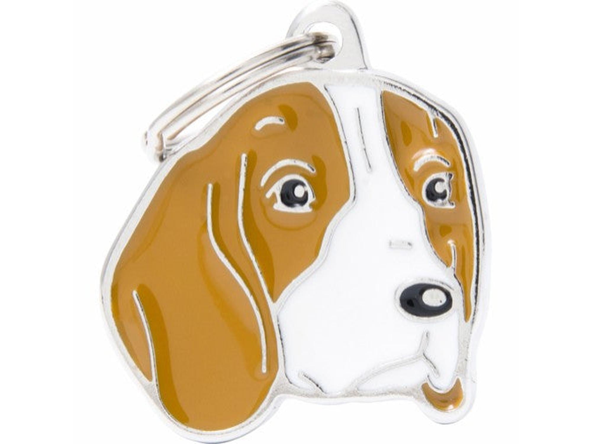 MyFamily Friends Beagle ID-brikke til hund og katt – graverbar navnebrikke