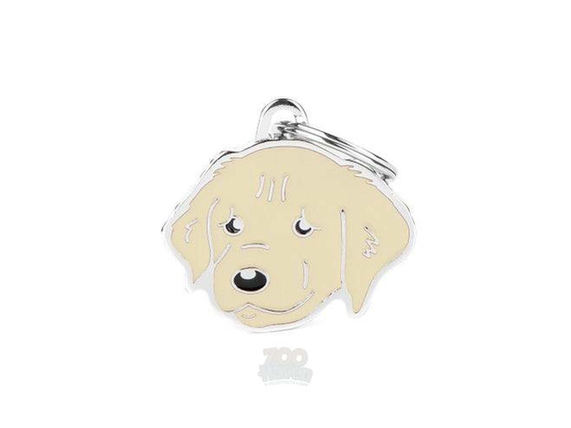 MyFamily Friends Golden Retriever ID-brikke til hund og katt – graverbar navnebrikke
