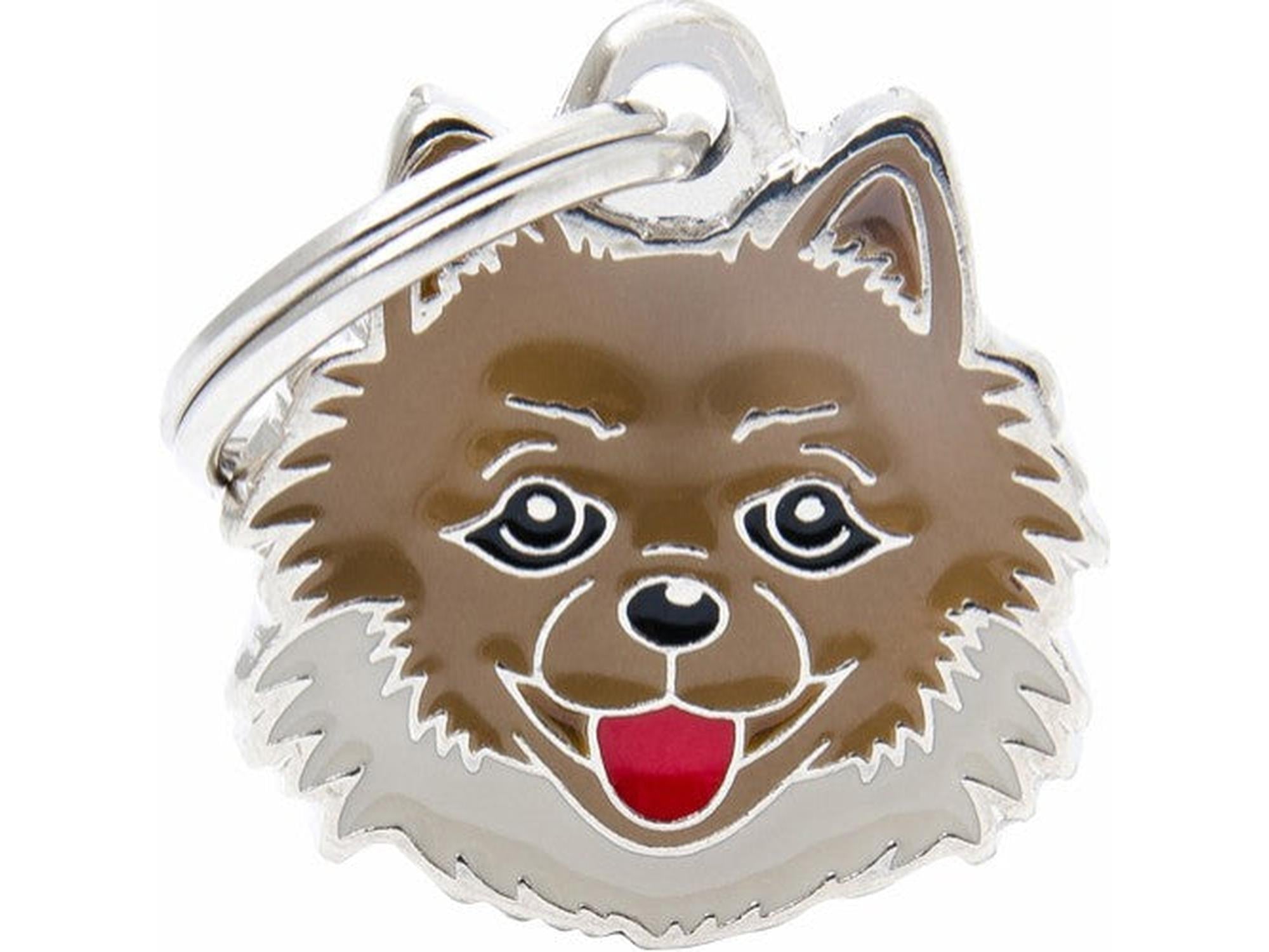 MyFamily Friends Pomeranian ID-brikke til hund og katt – graverbar navnebrikke