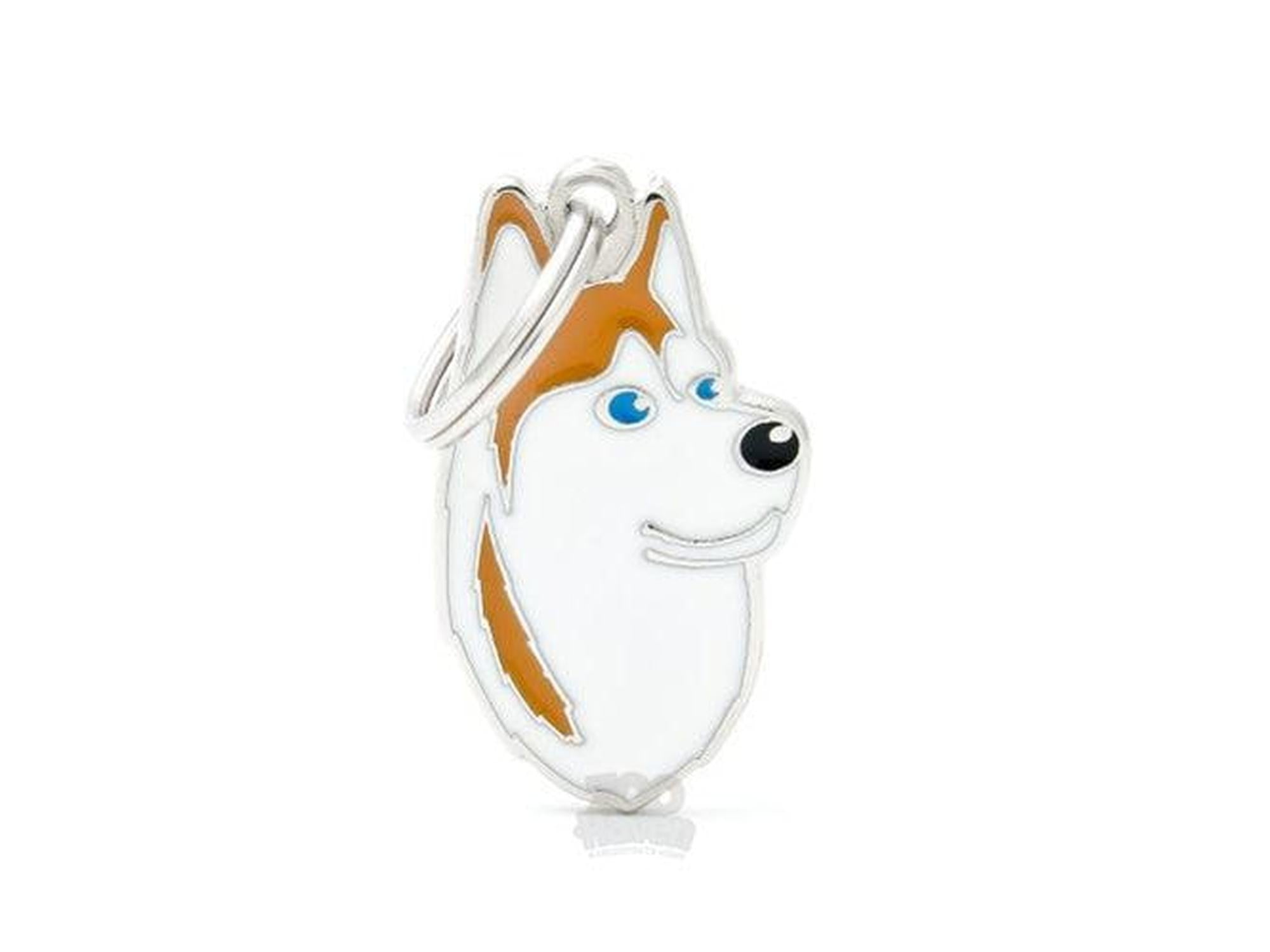 MyFamily Friends Siberian Husky ID-brikke til hund og katt – graverbar navnebrikke