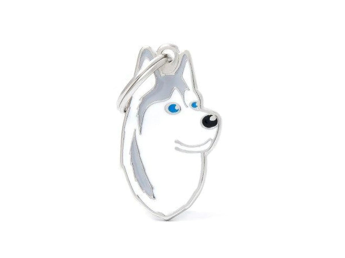 MyFamily Friends Siberian Husky ID-brikke til hund og katt – graverbar navnebrikke