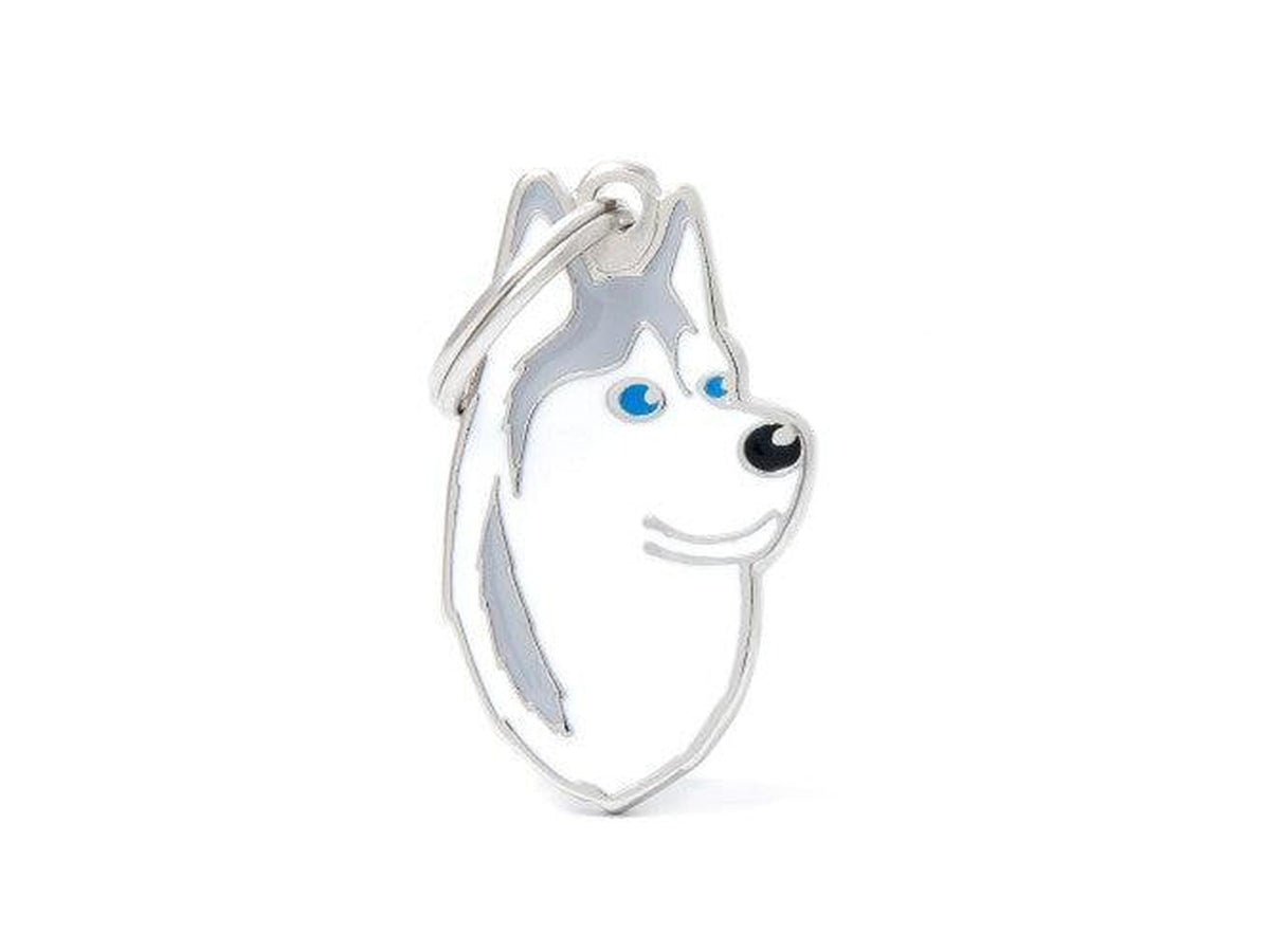 MyFamily Friends Siberian Husky ID-brikke til hund og katt – graverbar navnebrikke