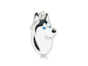 MyFamily Friends Siberian Husky sort ID-brikke til hund og katt – graverbar navnebrikke