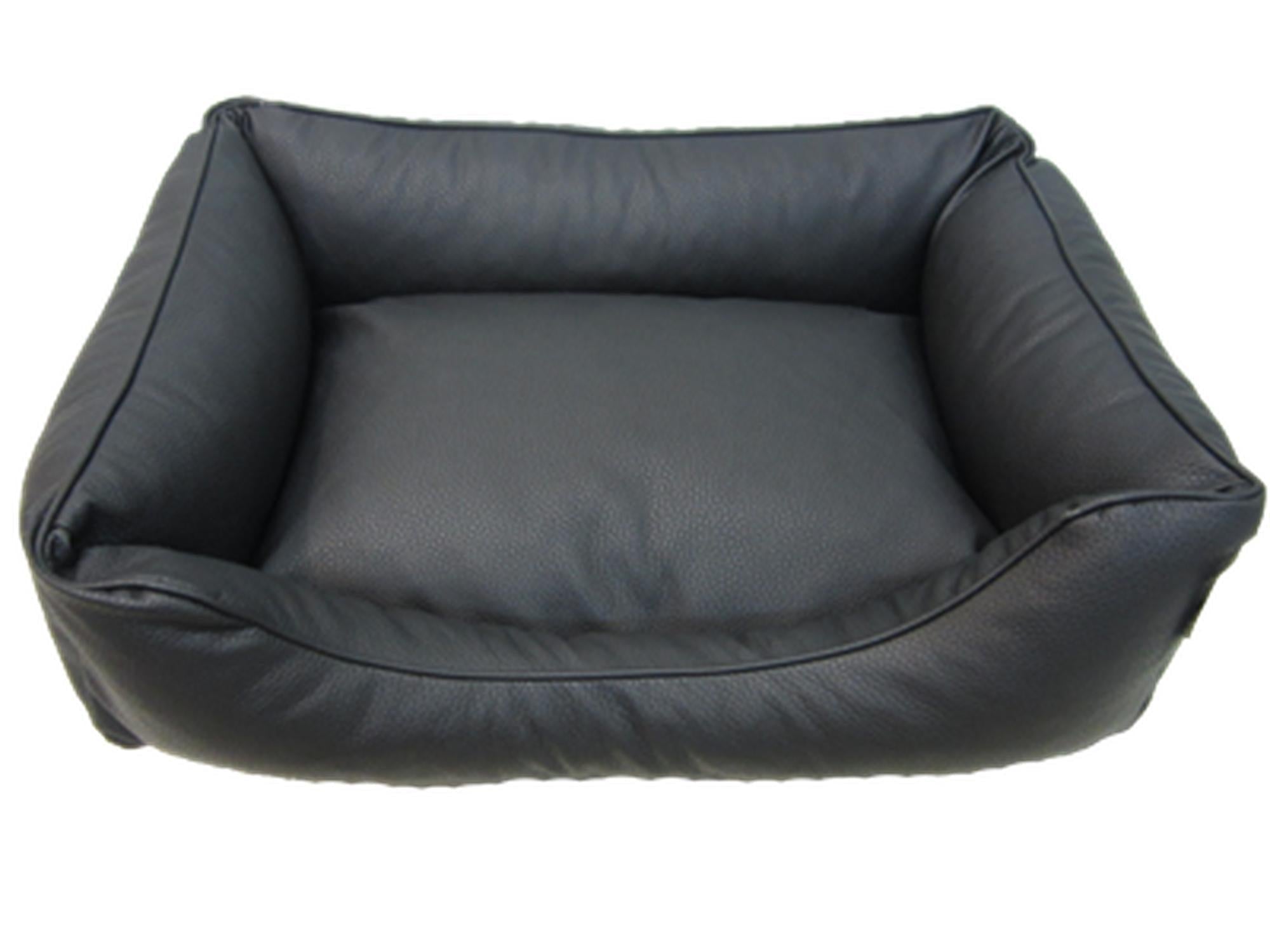 Nappa hundeseng 55 cm i sort med støttende kant
