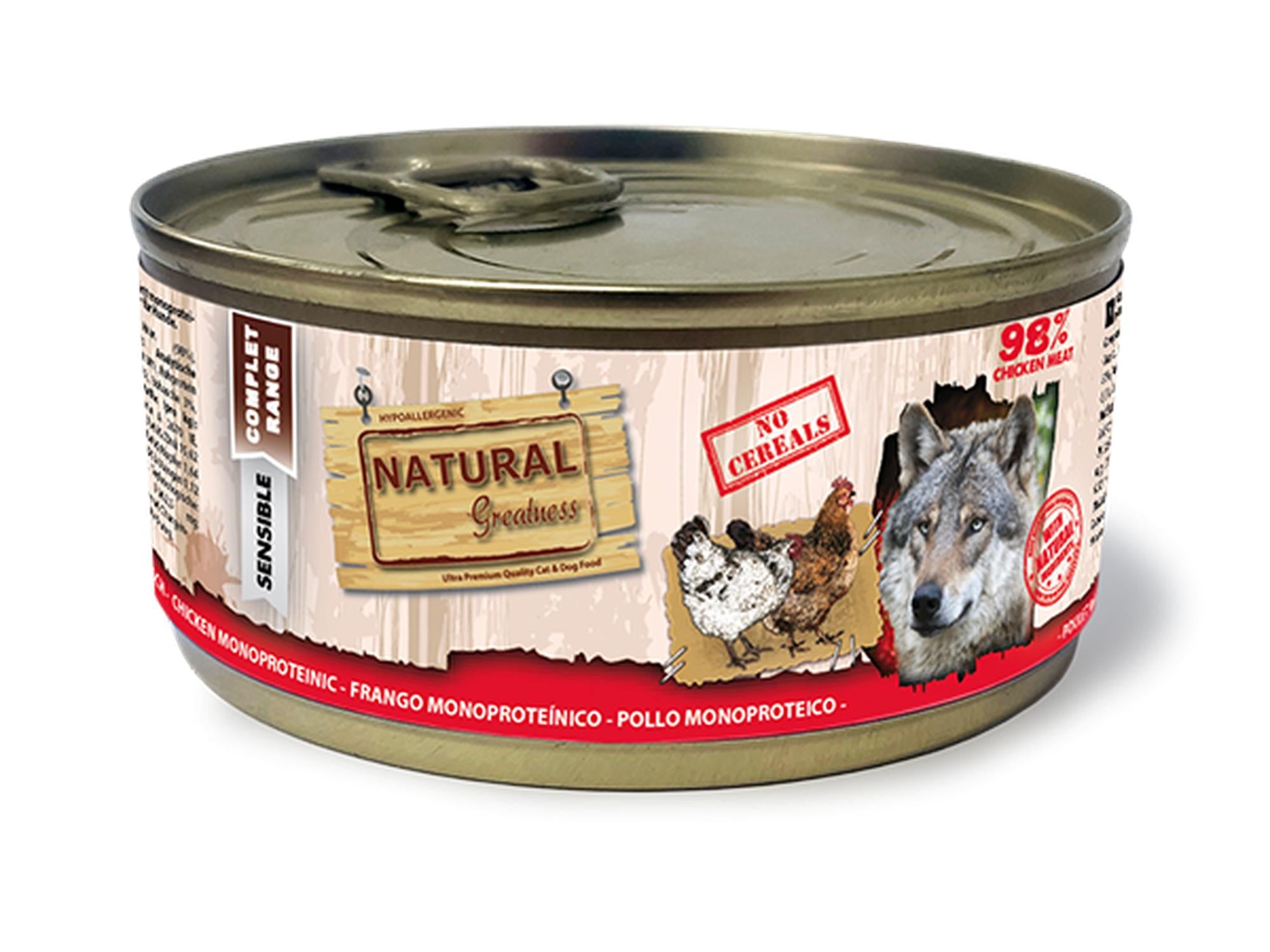 Natural Greatness 98 % Monoprotein Chicken – Våtfôr hund | 6 × 170 g