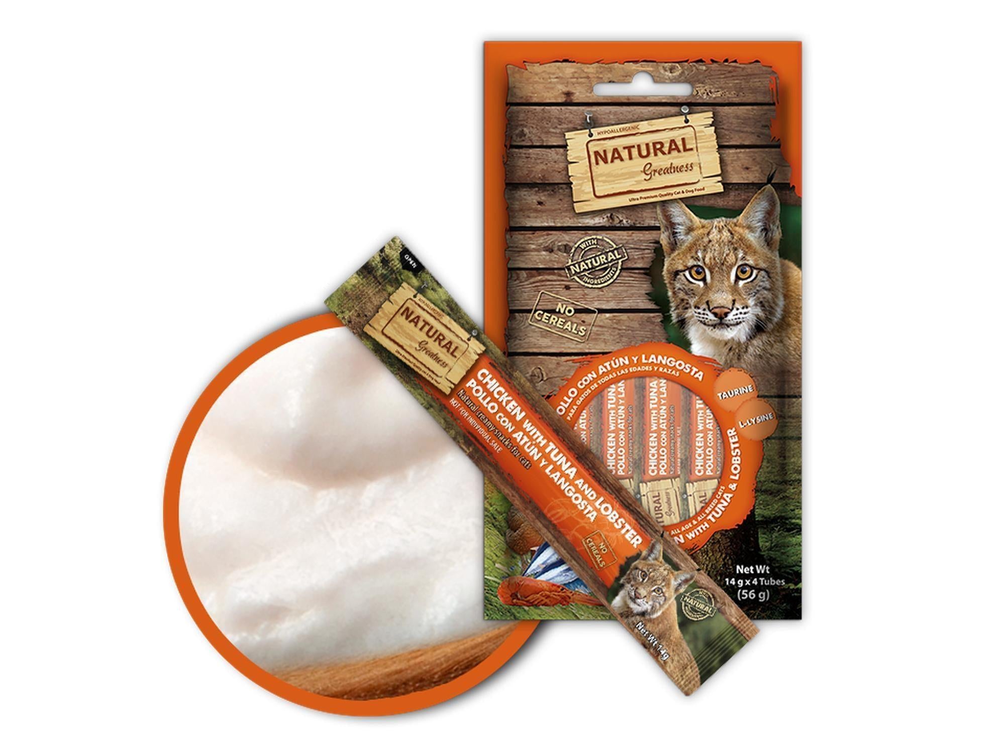 Natural Greatness Creamy Snack Chicken with Tuna & Lobster kattegodbit