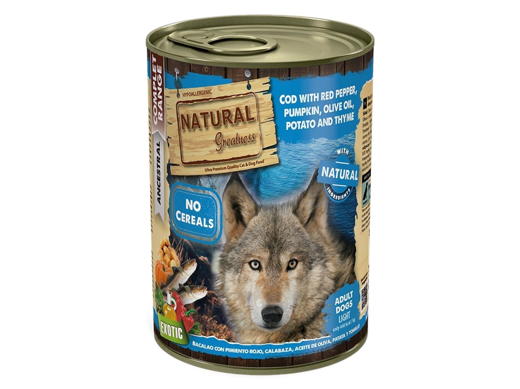 Natural Greatness Cod komplett våtfôr hund 390 g