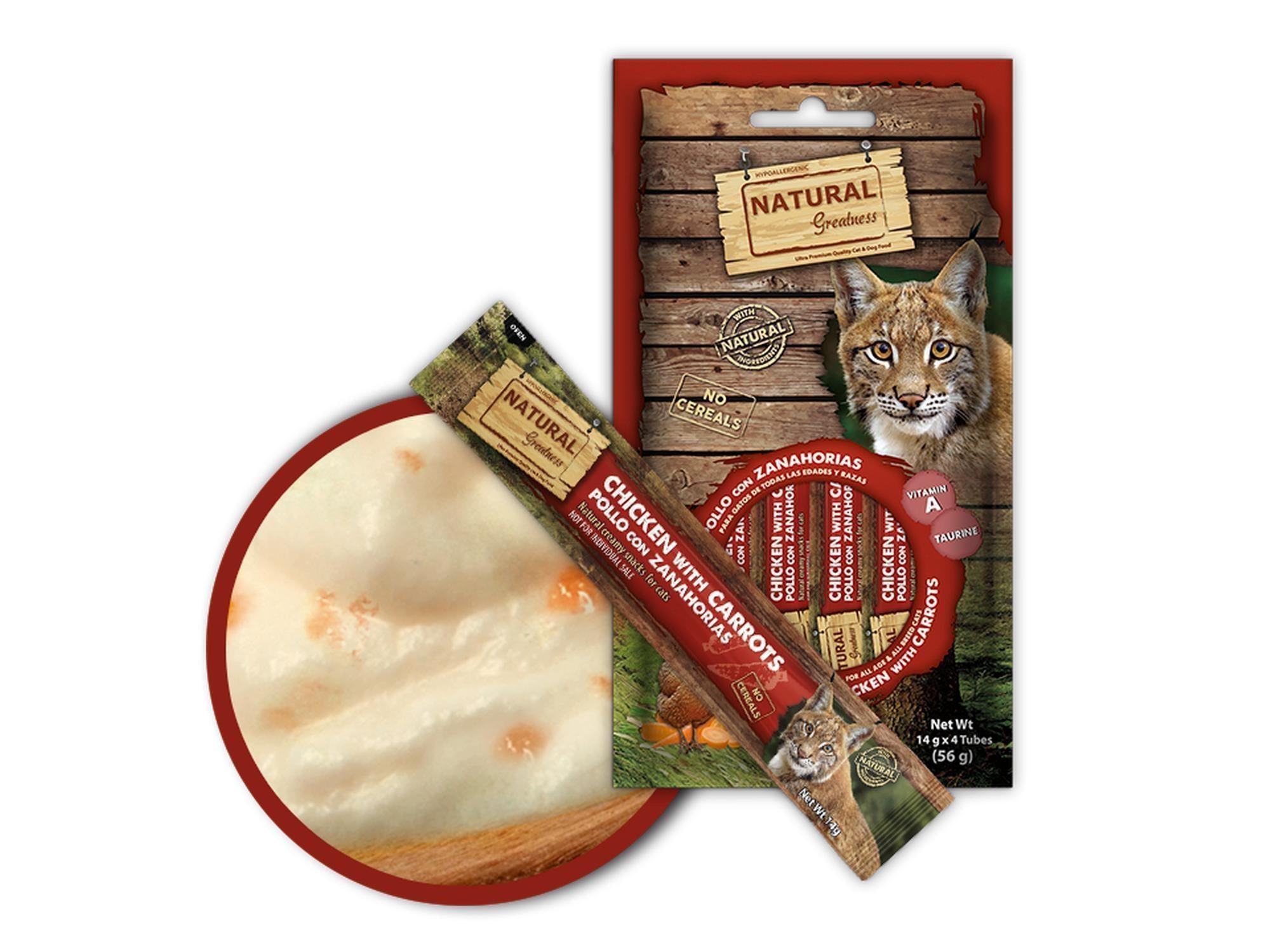 Natural Greatness Creamy Snack Chicken with Carrots kattegodbit