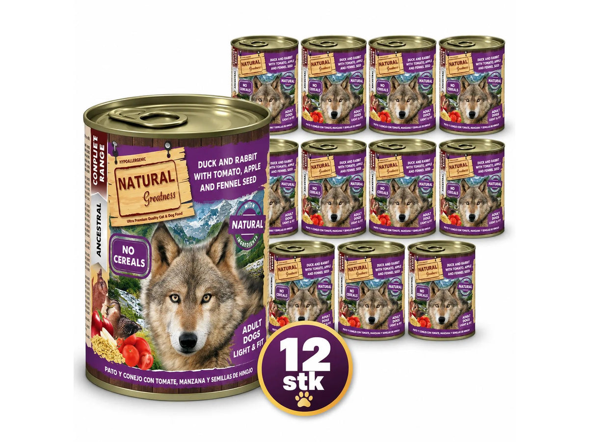 Natural Greatness Duck & Rabbit – Komplett våtfôr hund | 12 × 400 g