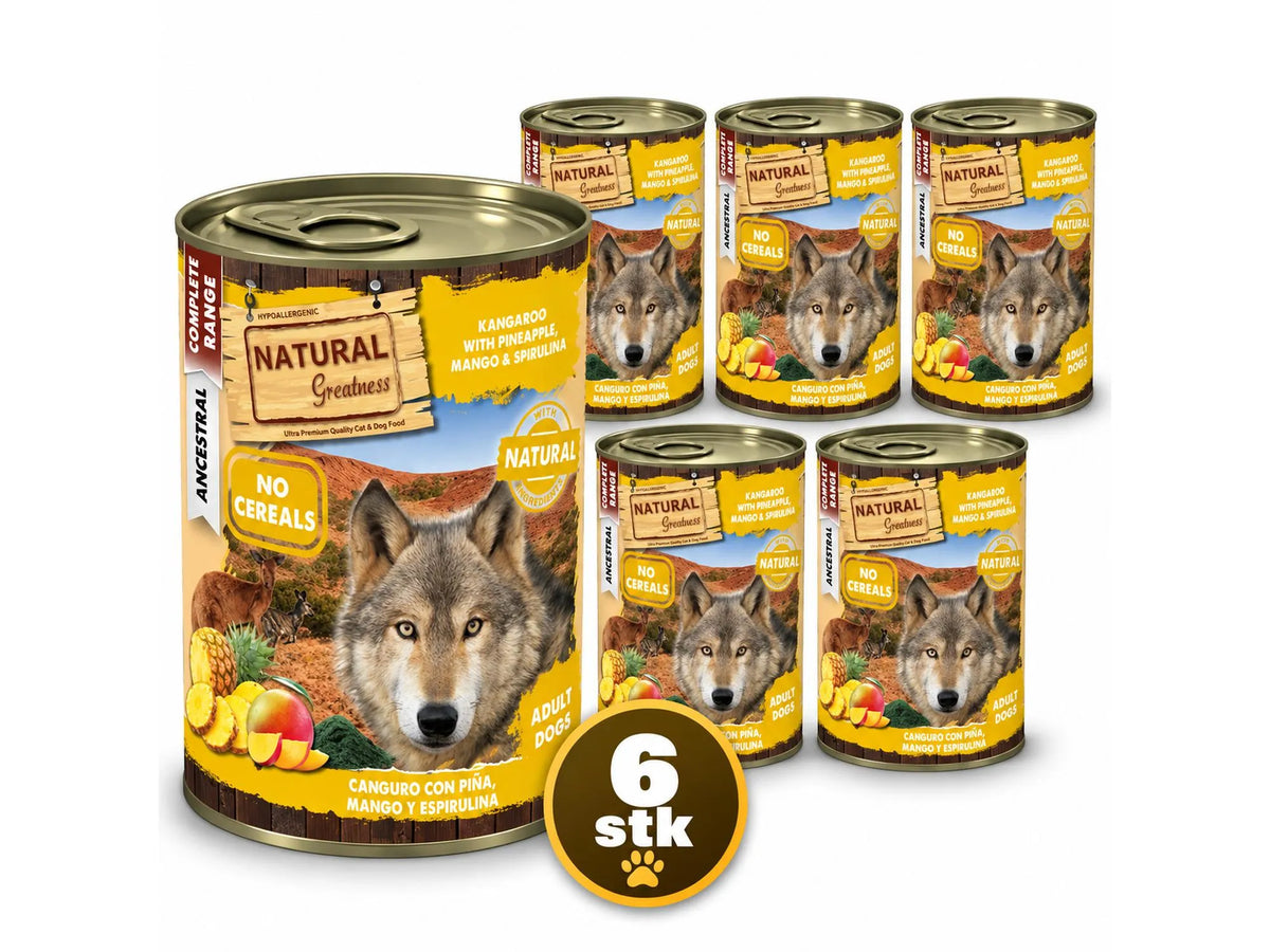 Natural Greatness Kangaroo – Komplett våtfôr hund | 6 × 400 g