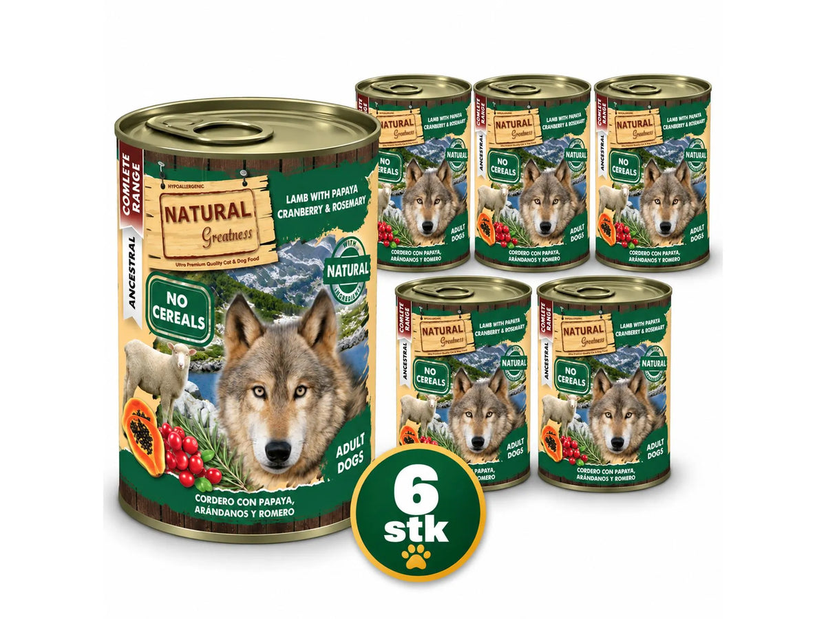 Natural Greatness Lamb – Komplett våtfôr hund | 6 × 400 g