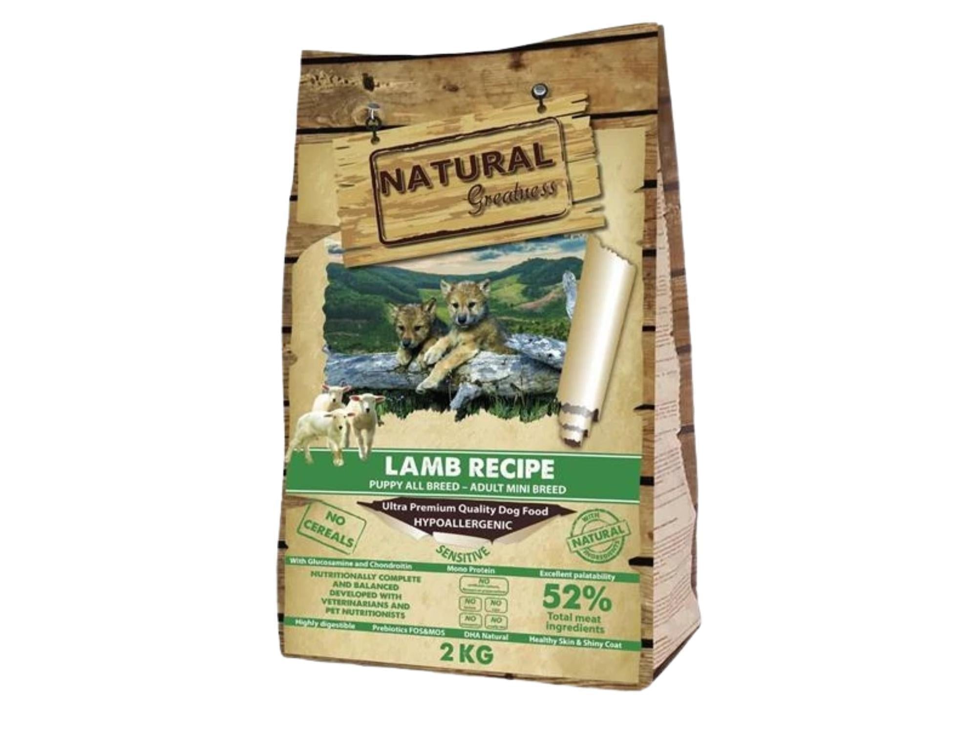 Natural Greatness Lamb Mini Recipe tørrfôr til liten hund og valp av lam