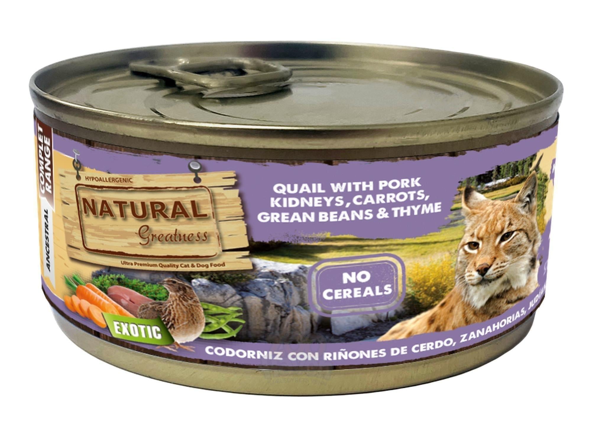 Natural Greatness Quail & Pork komplett våtfôr katt 170 g