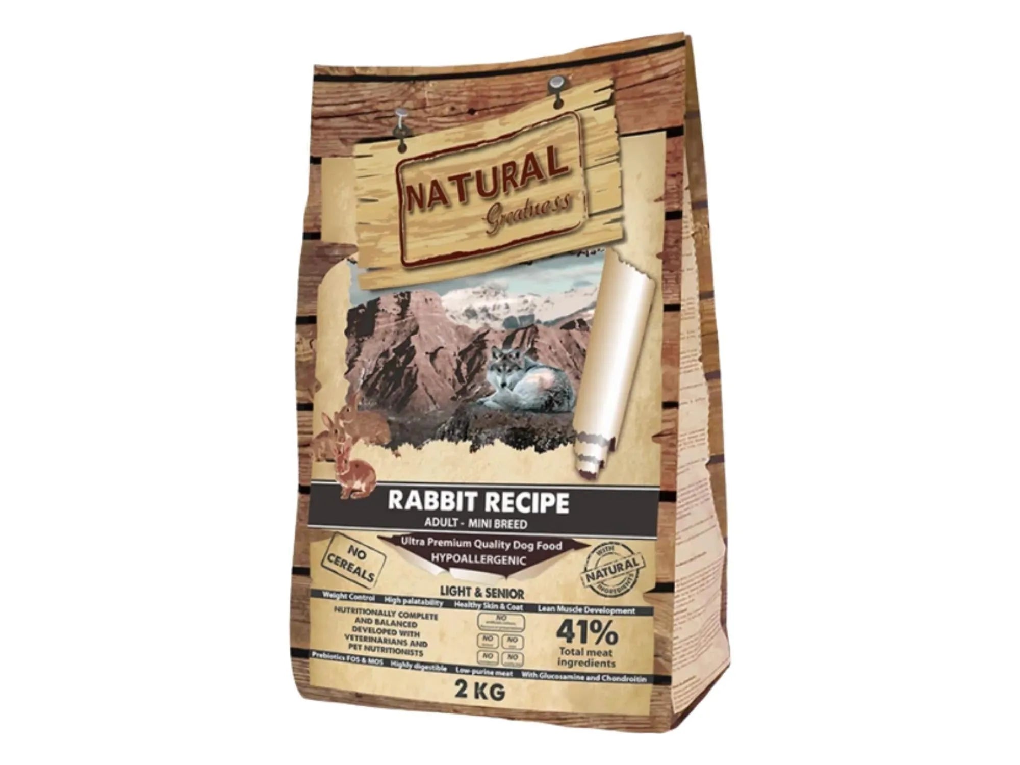 Natural Greatness Rabbit Mini Recipe tørrfôr til voksen småhund av kanin