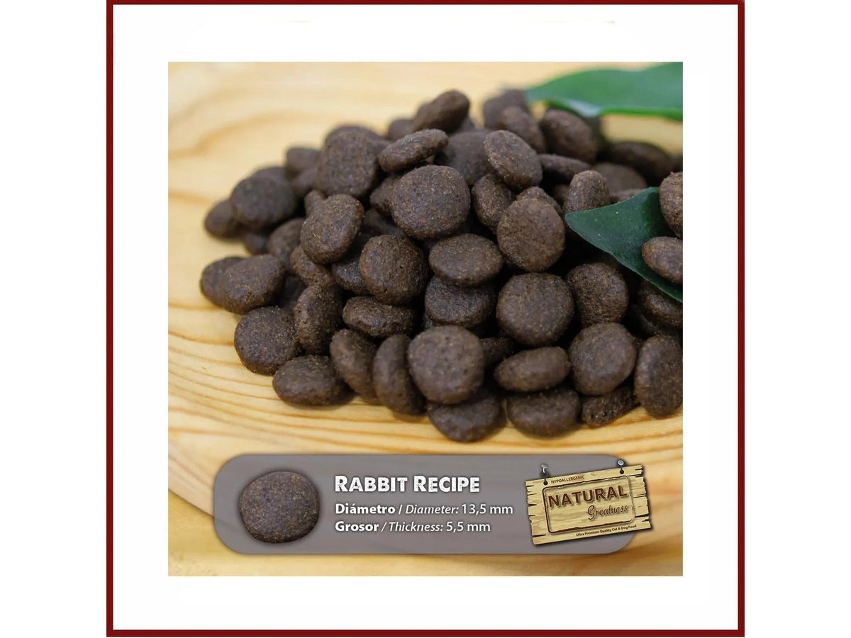 Natural Greatness Rabbit Recipe tørrfôr til voksen og senior hund av kanin