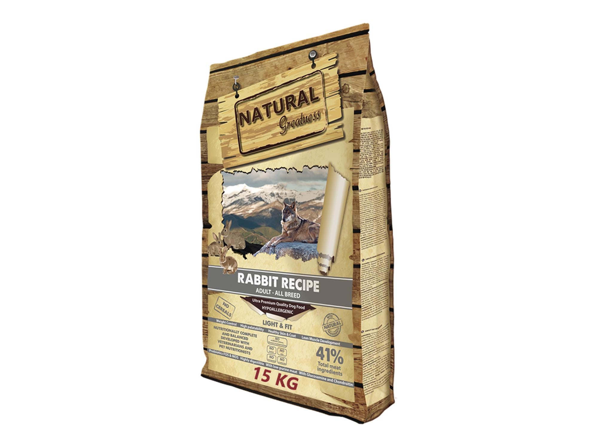 Natural Greatness Rabbit Recipe – Kanin | Kornfritt hundefôr