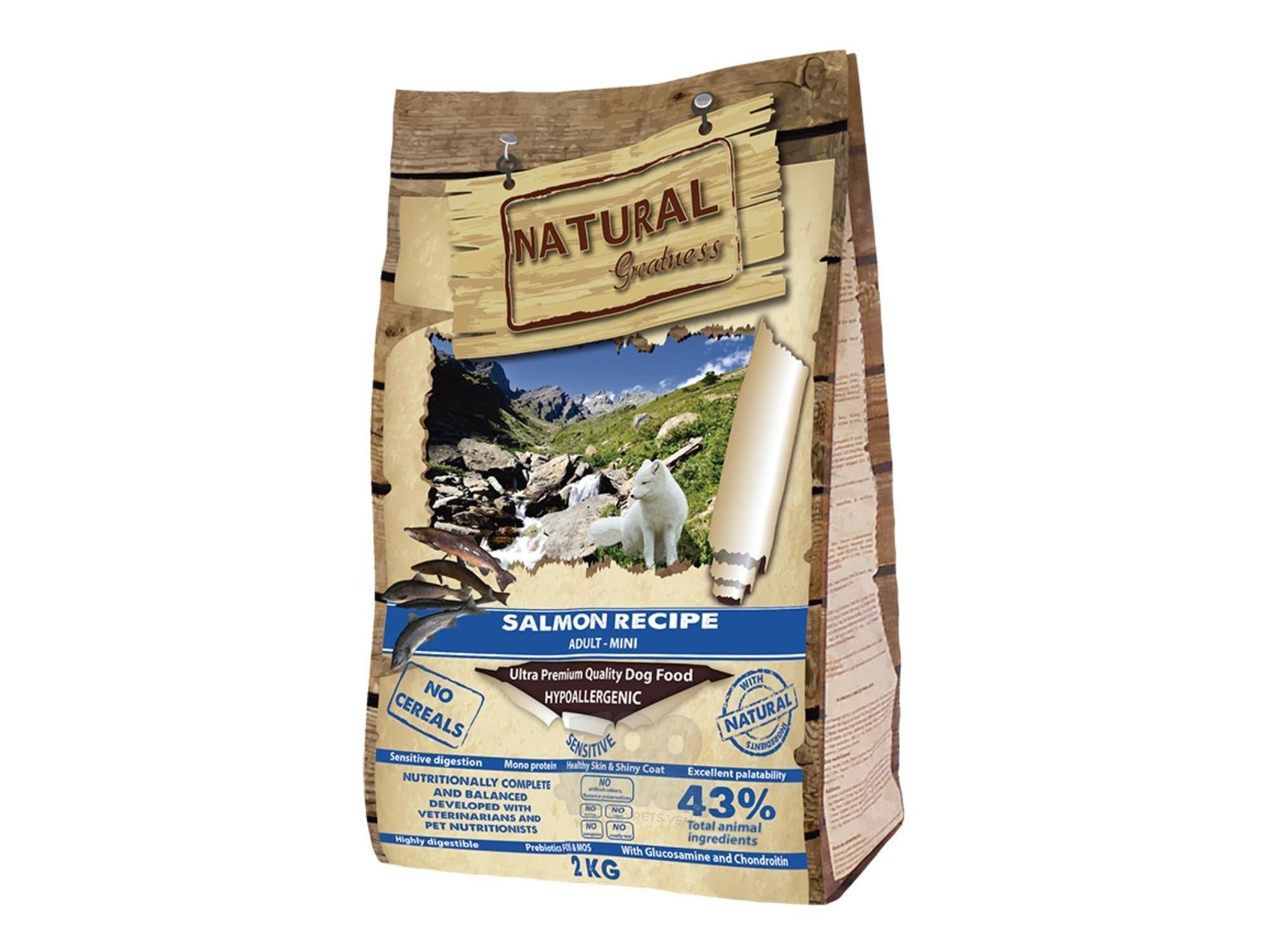 Natural Greatness Salmon Mini Recipe tørrfôr til voksen småhund av laks